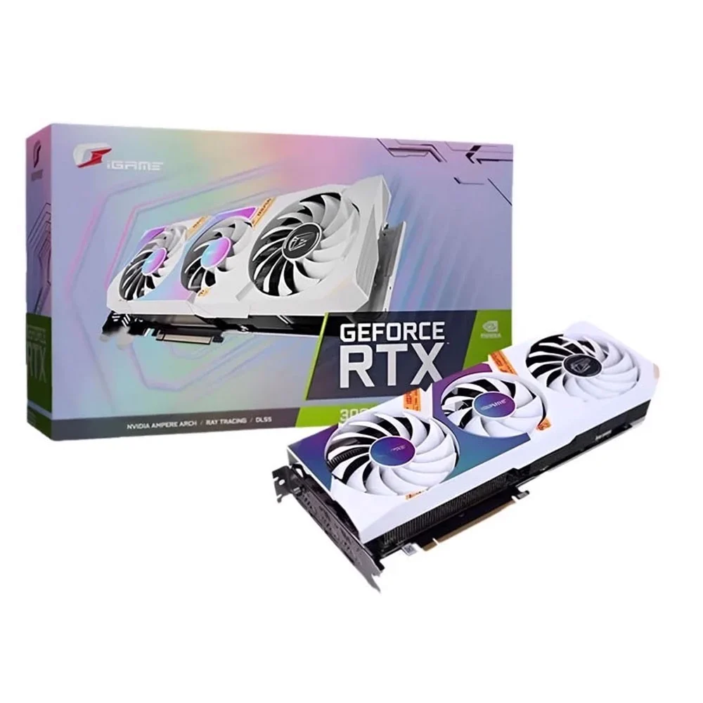 Card màn hình VGA Colorful Igame RTX 3060 Ti Ultra White OC G6X 3 Fan V2-V