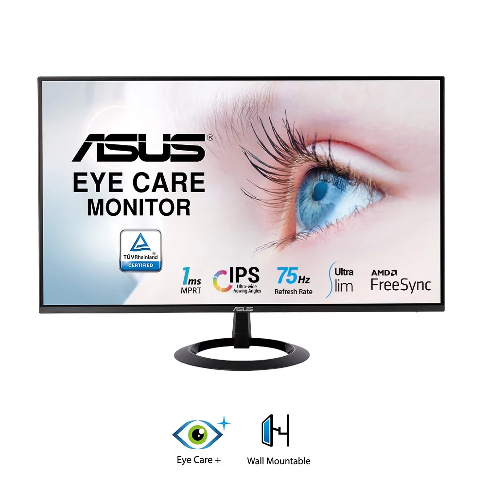 Màn hình máy tính LCD Asus VZ24EHE | 24 inch/Full HD/Tấm nền IPS/75Hz Chính Hãng