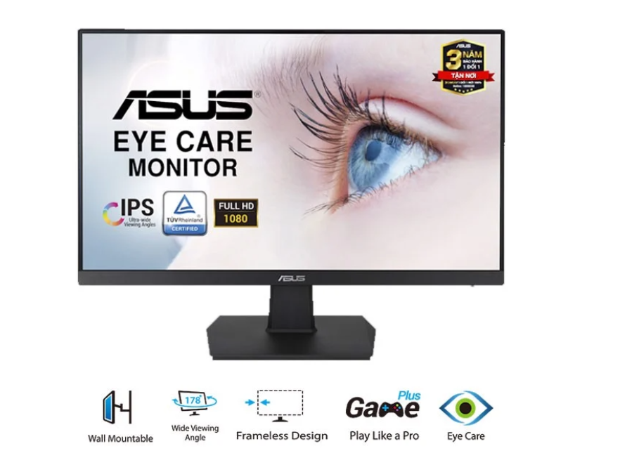Màn hình máy tính LCD Asus VA24EHE | 24 inch/Full HD/Tấm nền IPS/75Hz Chính Hãng