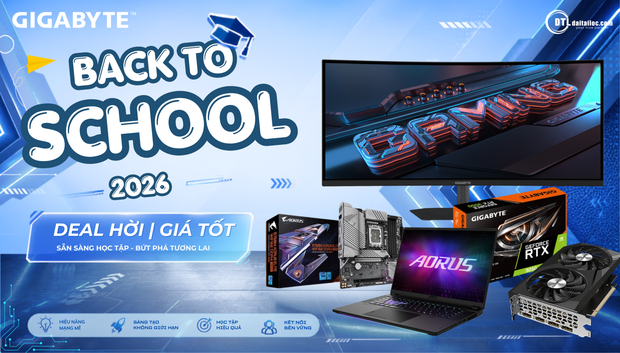 Banner chương trình ưu đãi Gigabyte x Intel
