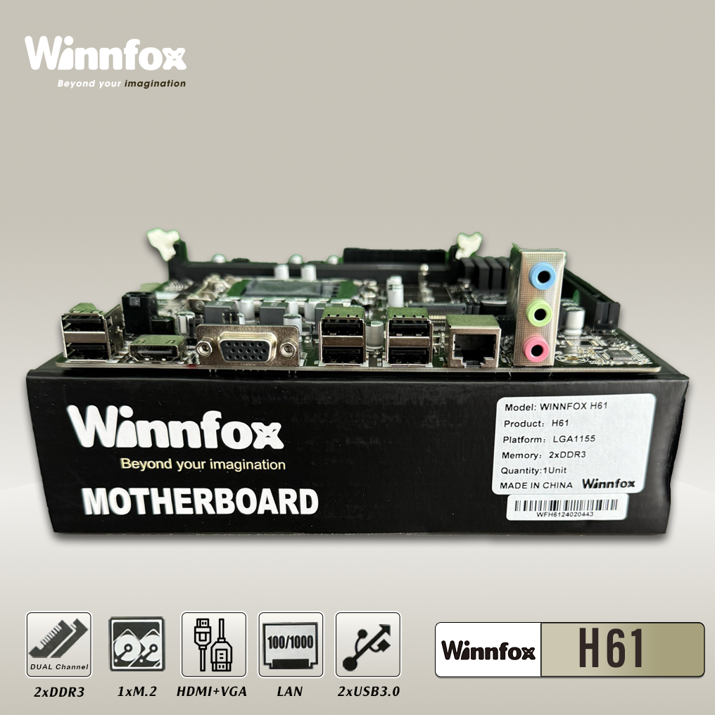 Mainboard Winnfox H61 Chính hãng