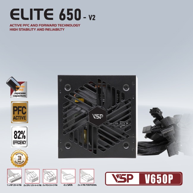 Nguồn VSP Elite V650P-V2