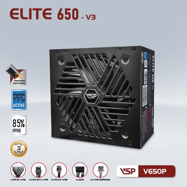 Nguồn VSP Elite V650P-V3