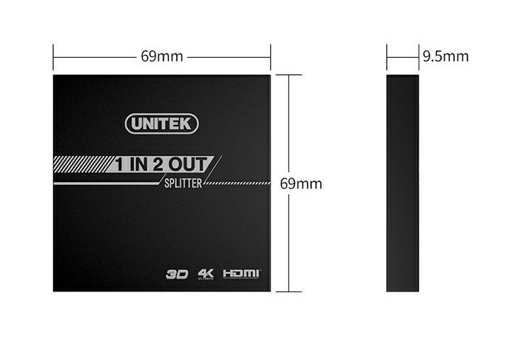 Bộ chia HDMI 1 to 2 (60hz) Unitek V116A