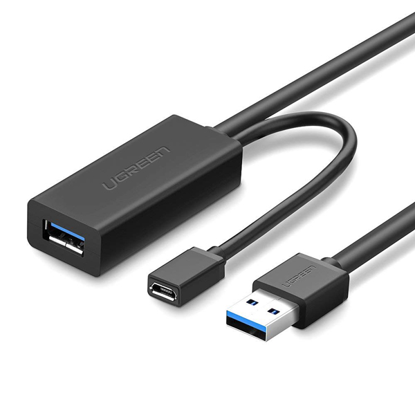 Cáp USB nối dài 3.0 dài 5m hỗ trợ nguồn Micro USB (US175) Ugreen 20826