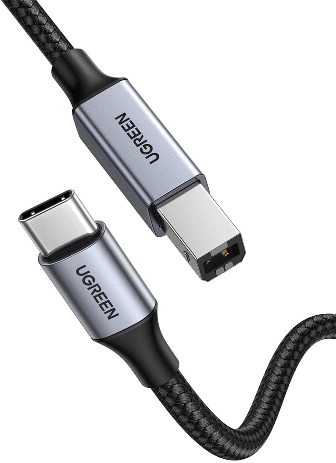 Cáp USB in (máy in) chuyển từ USB Type C sang USB Type B dài 2M bọc dù (US370) Ugreen 80807