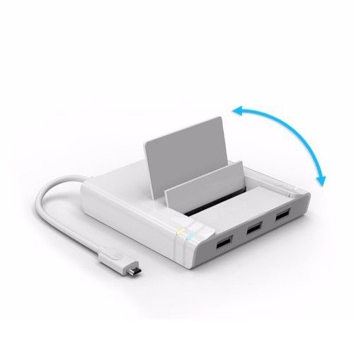 Hub USB 2.0 3 Ports + LAN + OTG Dock Unitek Y-2175