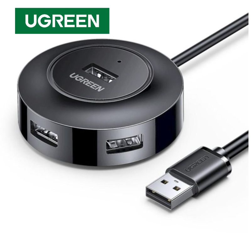 Hub USB 2.0 Ugreen 4 Cổng 2m (Đen) 30367