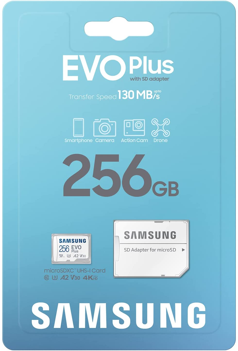 Thẻ nhớ MicroSD Samsung EVO PLUS - 256GB - Kèm Adapter 