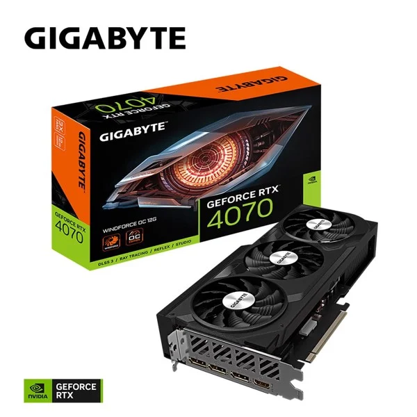 Card màn hình GIGABYTE GeForce RTX 4070 WINDFORCE OC 12G