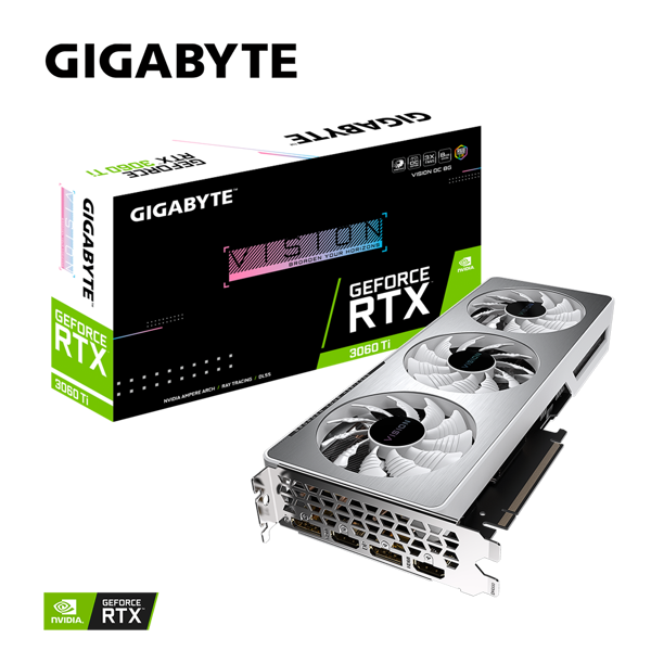 Card màn hình GIGABYTE GeForce RTX 3060 Ti Vision OC 8G