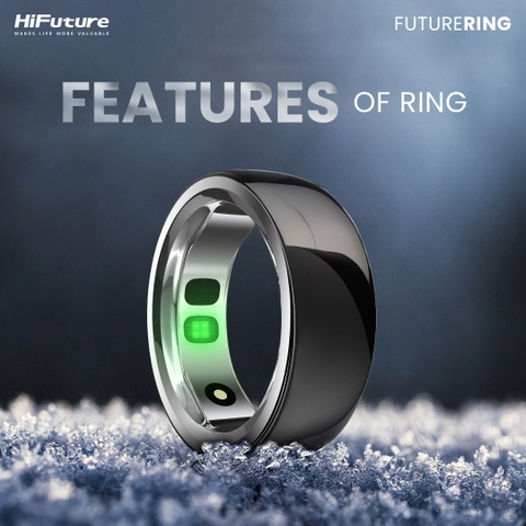 Nhẫn thông minh theo dõi Sức khỏe, Vận động và Giấc ngủ FutureRing (HiFuture Smart Ring, Nano Ceramic, 5ATM Waterproof)