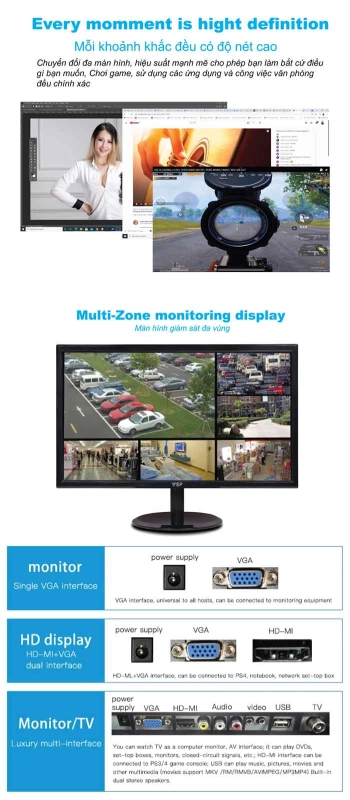Màn hình LCD 19 inch VSP VE19.5 (LE19501) LED Monitor
