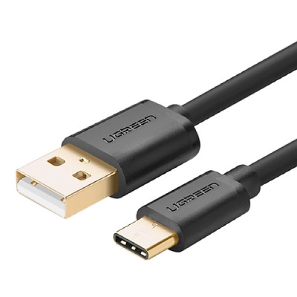 UGREEN USB 3.0 A Male to Type C Male Cable Gold Plating 1m (đen)