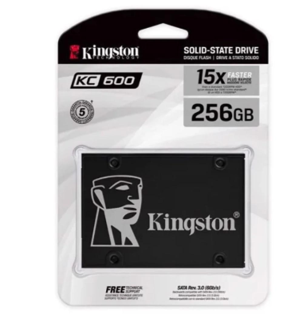 Ổ cứng SSD 256G Kingston KC600 Sata III 6Gb/s TLC