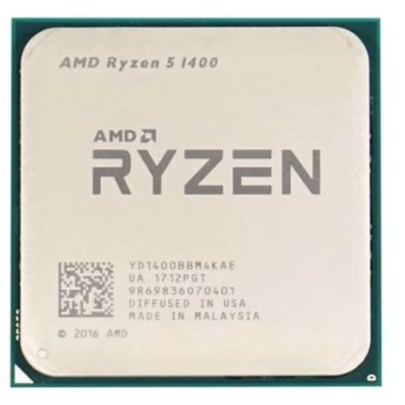 CPU AMD RYZEN 5 1400 (3.2GHz Up to 3.4GHz, AM4, 4 Cores 8 Threads) TRAY