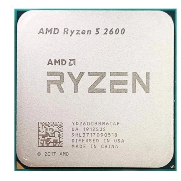 CPU AMD RYZEN 5 2600 (3.4GHz Up to 3.90GHz, AM4, 6 Cores 12 Threads) TRAY