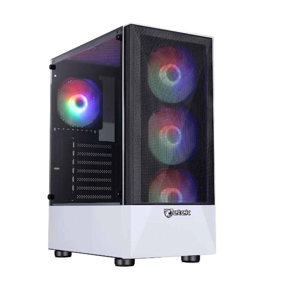 Thùng máy Case Jetek Squid Game - R3 White | Trắng, Kèm 3 Fan RGB
