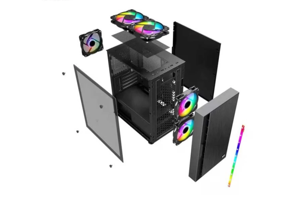 Thùng máy Case MIK TM06 Led strip ARGB (No Fan)