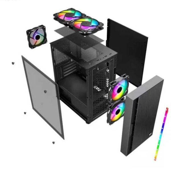 Thùng máy Case MIK TM06 Led strip ARGB (No Fan)