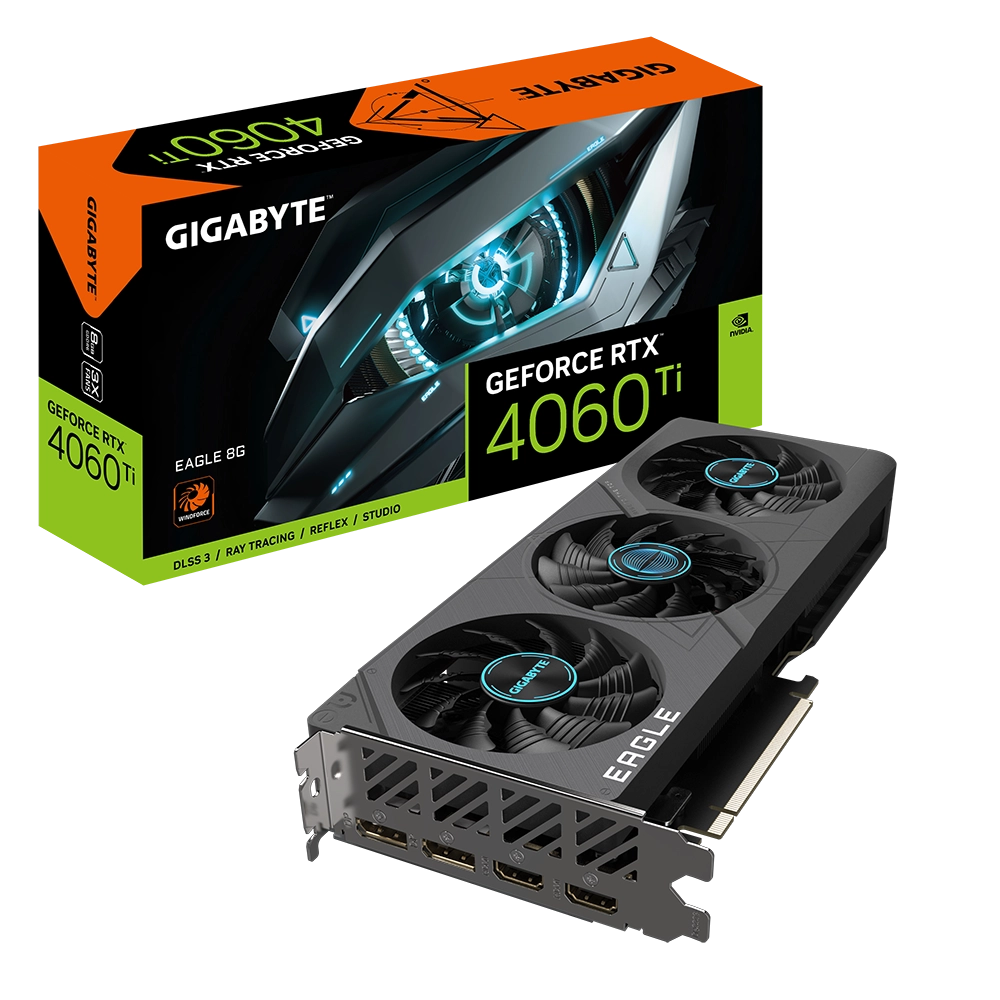 Card màn hình VGA Gigabyte GeForce RTX 4060 Ti EAGLE 8GB (GV-N406TEAGLE-8GD)