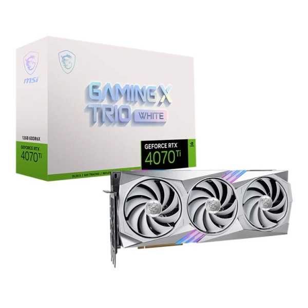 Card màn hình VGA MSI RTX 4070 Ti Gaming X Trio White 12GB GDDR6X