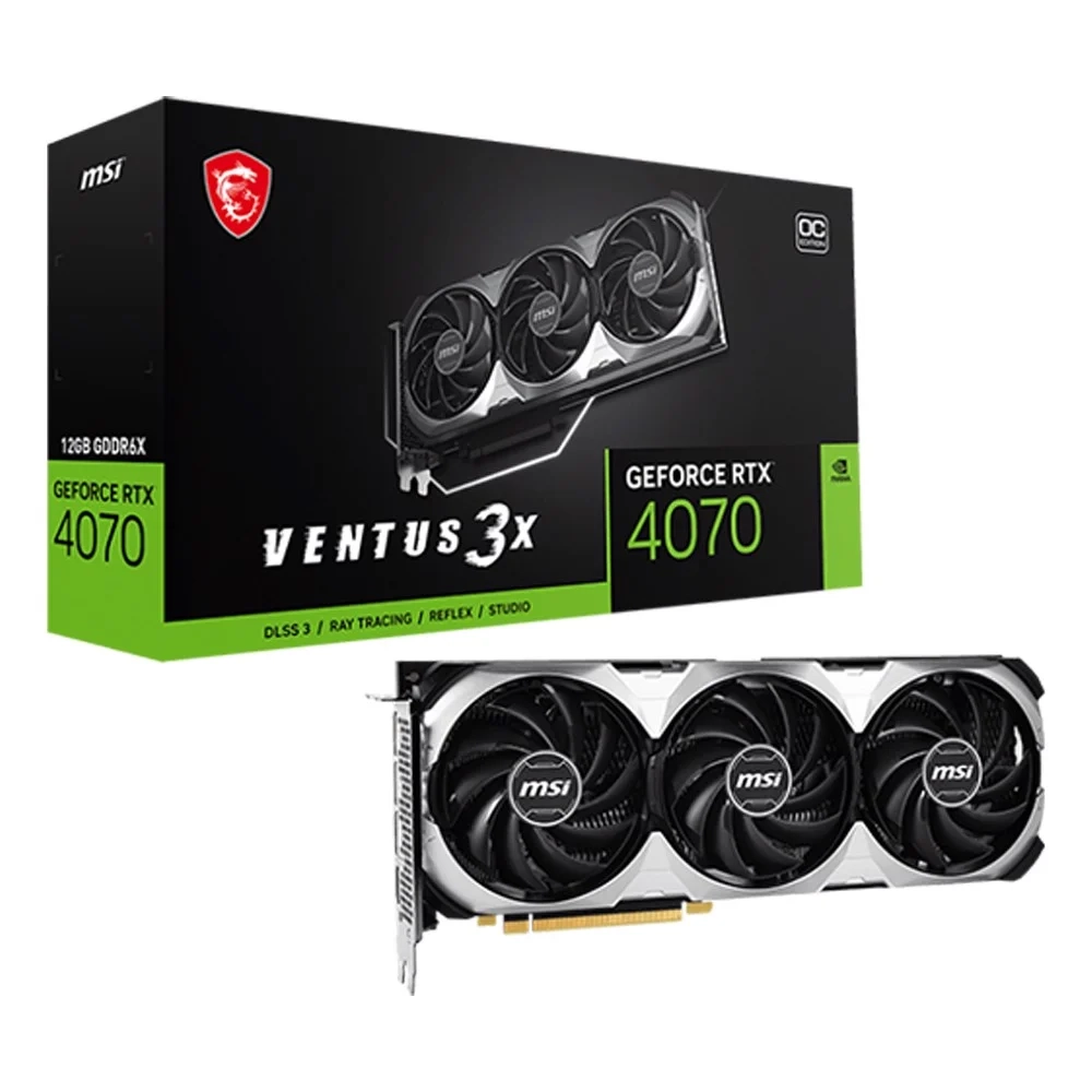 Card màn hình VGA MSI RTX 4070 Ventus 3X 12GB OC (GDDR6X, 3 Fan)