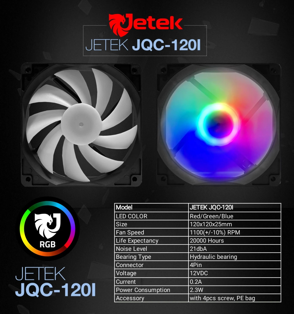 Fan Case Jetek 12cm JQC-120I RGB