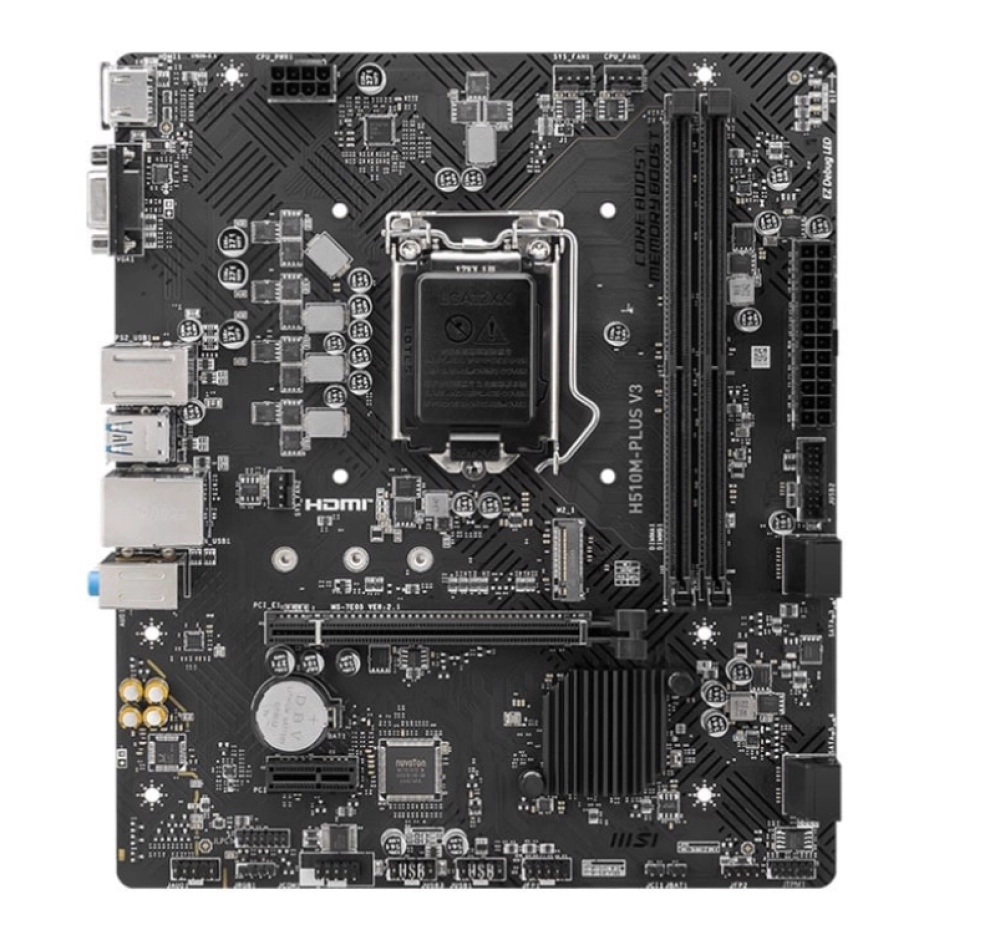 Mainboard MSI H510M Plus V3 | Intel H510, Socket LGA 1200, Mirco ATX, 2 khe ram DDR4