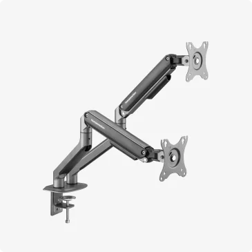 ARM - Giá treo 2 màn hình Human Motion T6 Pro Dual (17-32) Trắng / Đen