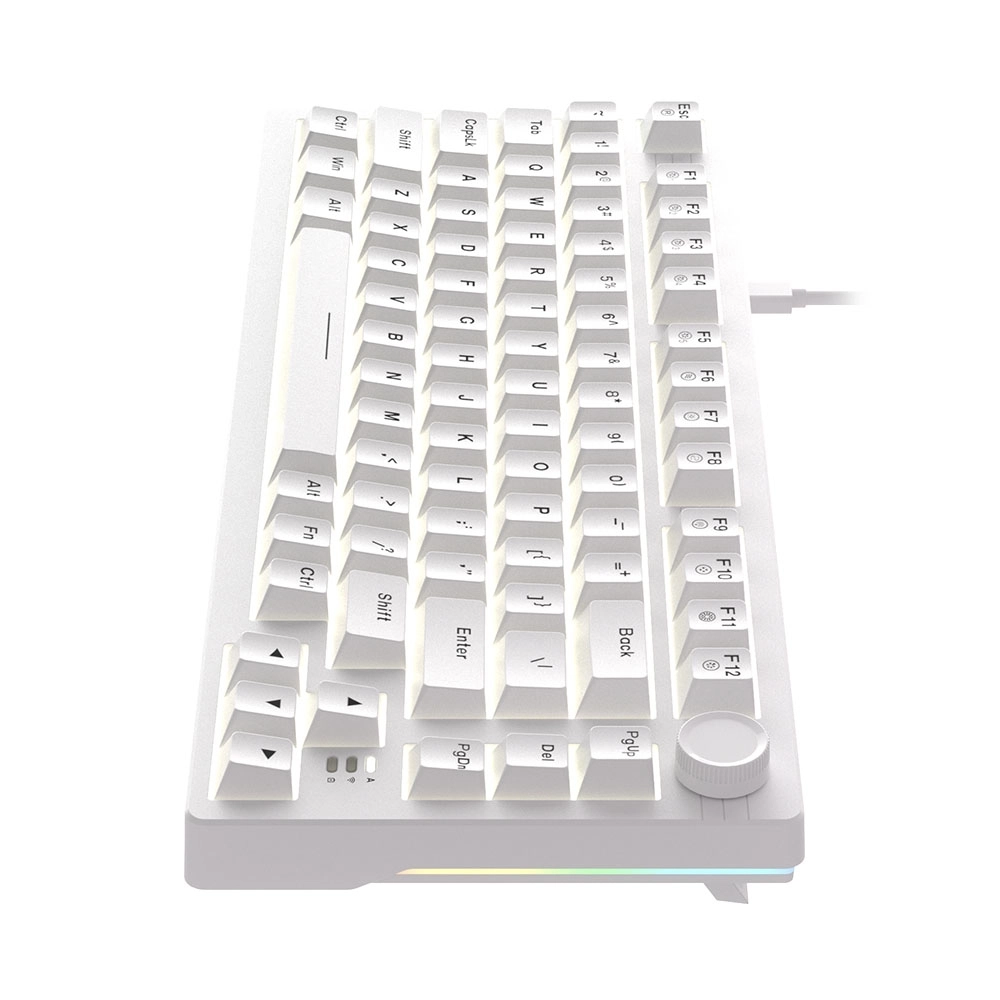 Bàn phím cơ DareU EK75 White | 2 sides RGB strip, Type-C, Dream (Linear) Switch