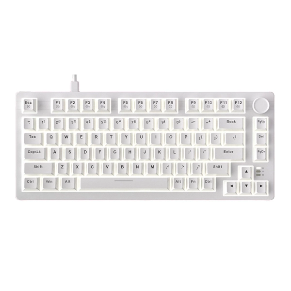 Bàn phím cơ DareU EK75 White | 2 sides RGB strip, Type-C, Dream (Linear) Switch