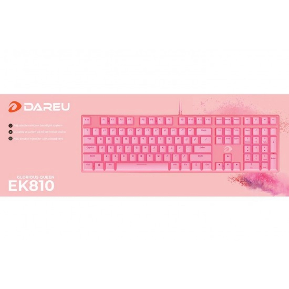 Bàn phím Dare-U EK810 Glorious Queen | Hồng, Pink Led, Blue Switch