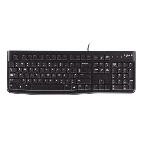 Bàn phím Logitech K120 | Đen, 104 phím, Có dây