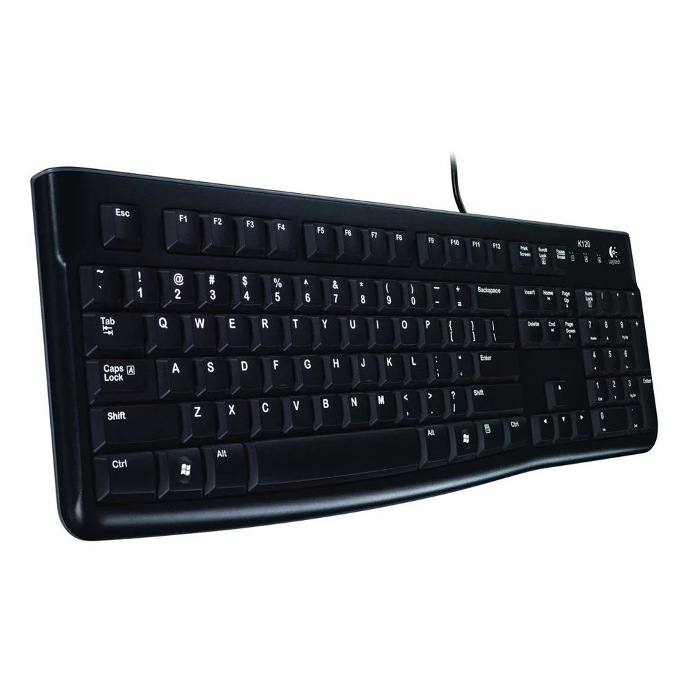 Bàn phím Logitech K120 | Đen, 104 phím, Có dây