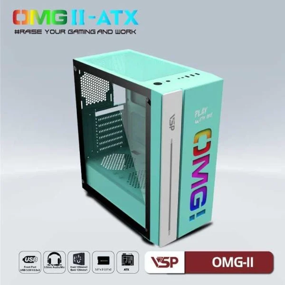 Case VSP OMG II Xanh Lá (Gaming - ATX)
