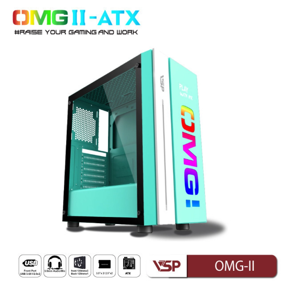 Case VSP OMG II Xanh Lá (Gaming - ATX)