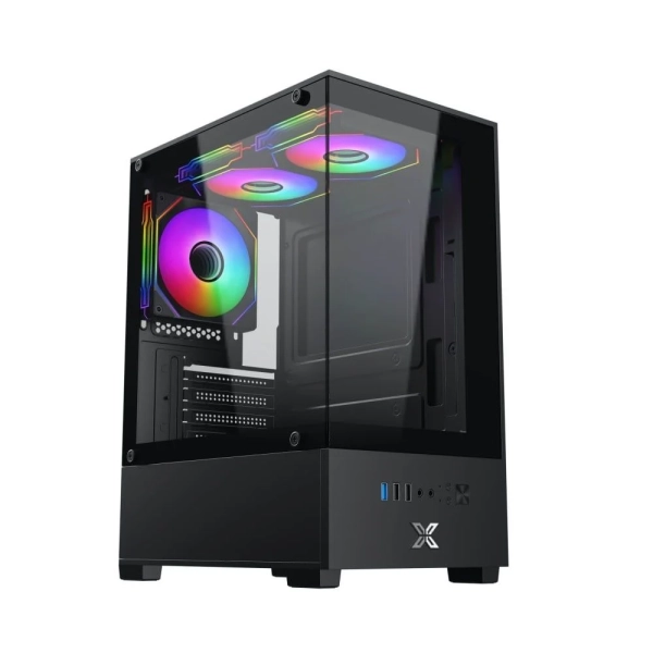 Thùng máy Case Xigmatek View 3GF - Black | Kèm sẵn 3 fan RGB (EN 44687)