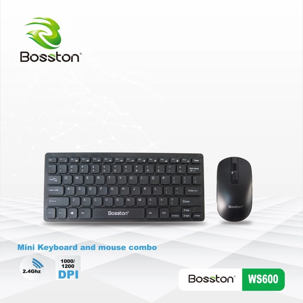 Bộ Phím Chuột Không Dây Mini Bosston WS600