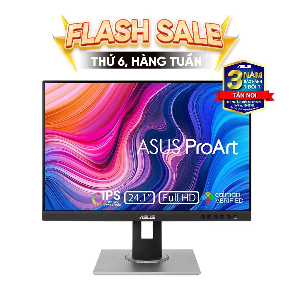 Màn hình máy tính LCD Asus ProArt PA248QV | 24 inch/Full HD/Tấm nền IPS/75Hz Chính Hãng