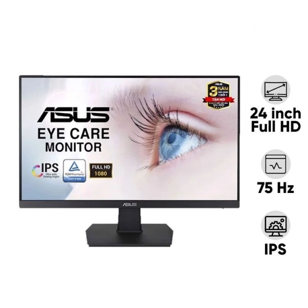 Màn hình máy tính LCD Asus VA24EHE | 24 inch/Full HD/Tấm nền IPS/75Hz Chính Hãng