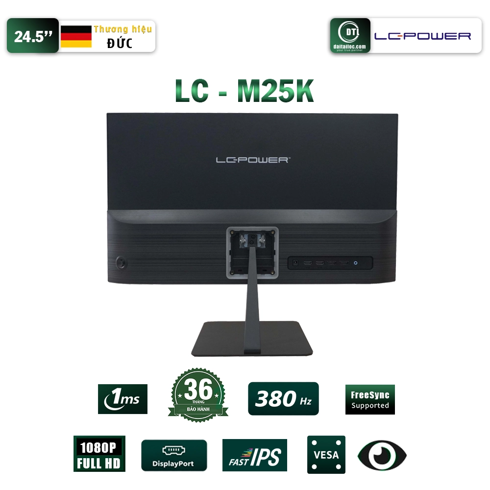 Màn hình LCD LC POWER 25inch LC-M25K  IPS FHD 380Hz HDMI, DP