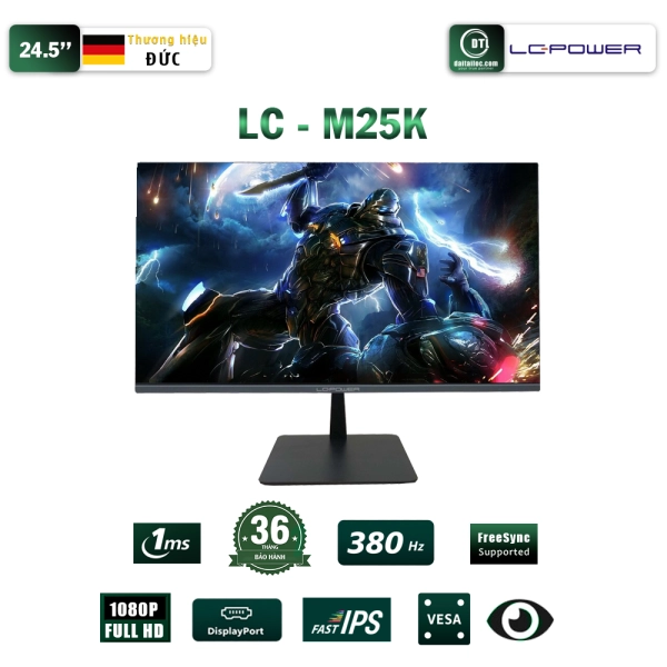Màn hình LCD LC POWER 25inch LC-M25K  IPS FHD 380Hz HDMI, DP