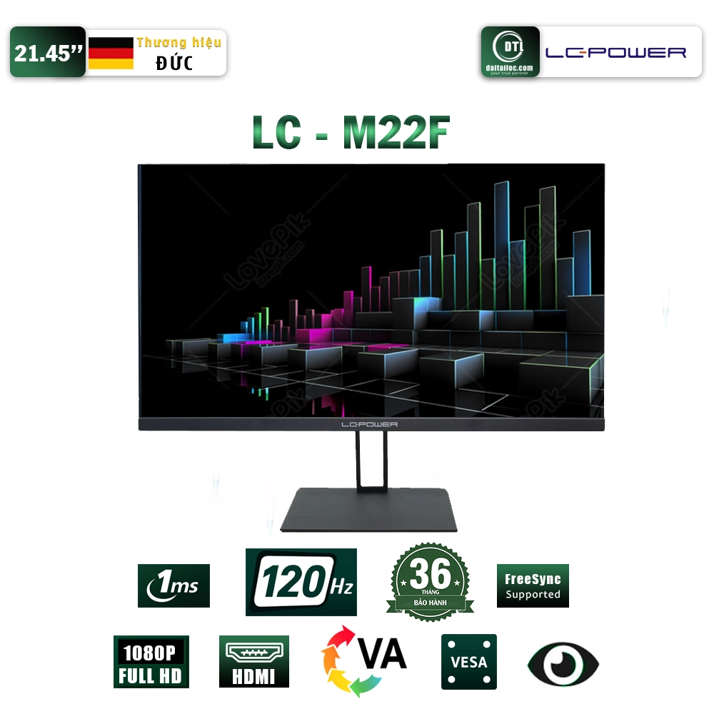 Màn hình LC POWER LC-M22F 22inch FHD VA 120Hz