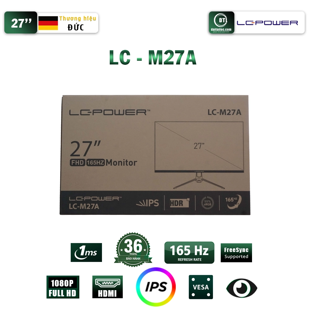 Màn hình LC POWER LC-M27A 27inch FHD IPS 165Hz