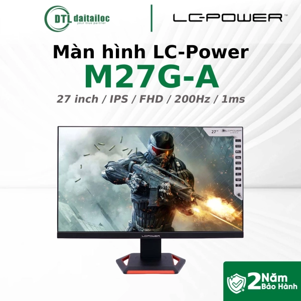 Màn hình LC POWER 27inch LC-M27G-A RGB IPS FHD 200Hz HDMI, DP