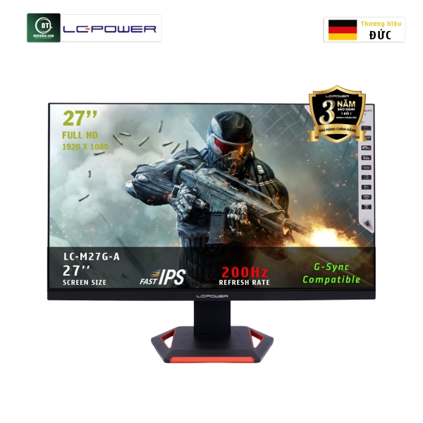 Màn hình LC POWER 27inch LC-M27G-A RGB IPS FHD 200Hz HDMI, DP