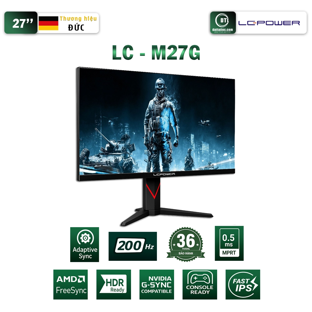 Màn hình gaming LC POWER LC-M27G 27inch FHD IPS 200Hz