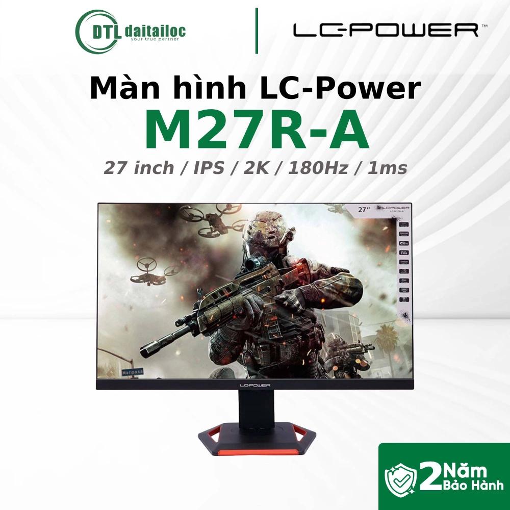 Màn hình LC POWER 27inch LC-M27R-A IPS 2K 180Hz