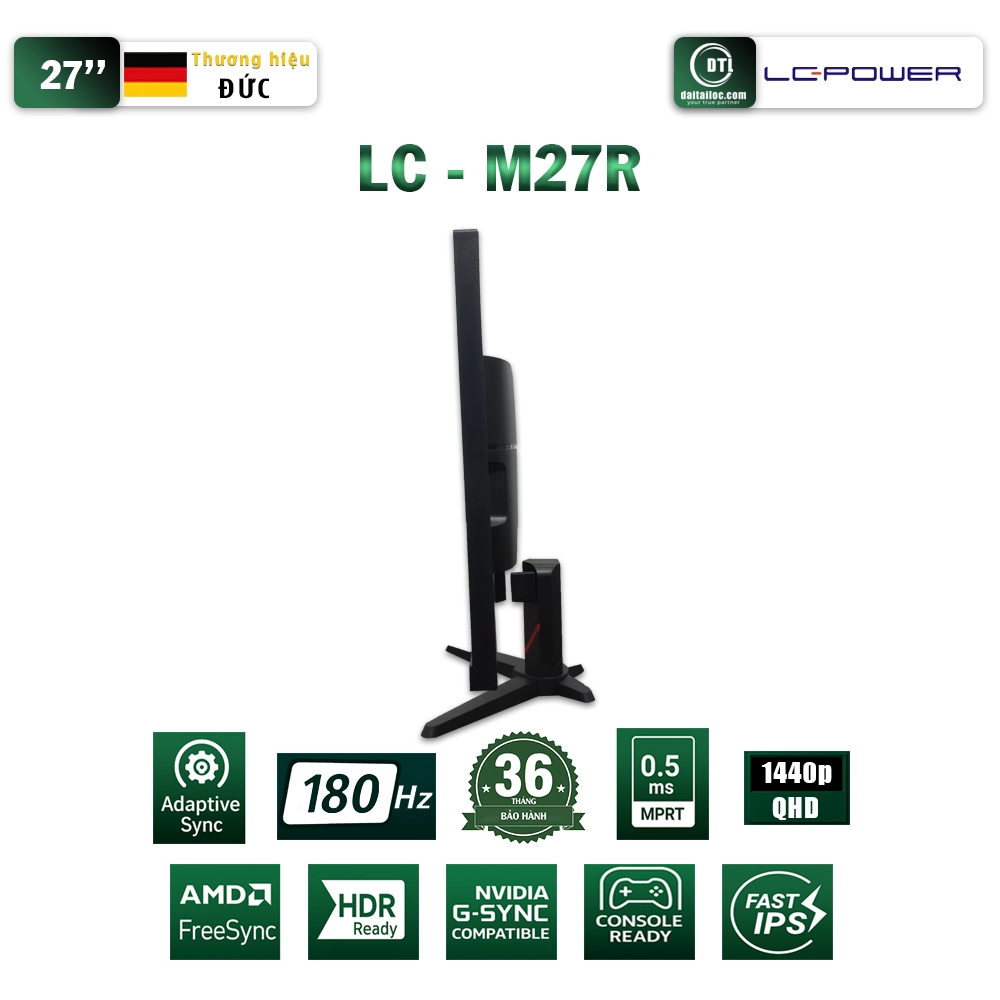 Màn hình gaming LC POWER LC-M27R 27inch QHD IPS 180Hz